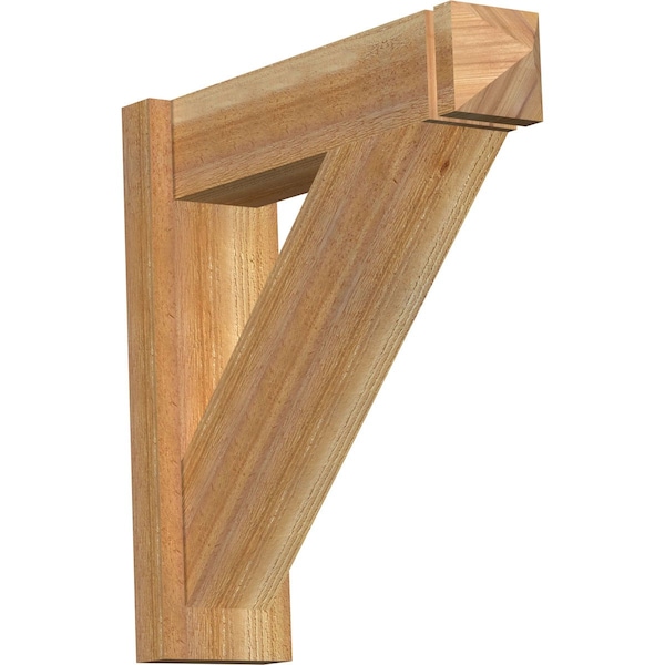 Ekena Millwork Traditional Rough Sawn Arts and Crafts Outlooker, Western Red Cedar, 6"W x 22"D x 22"H OUT06X22X22TRA03RWR - main